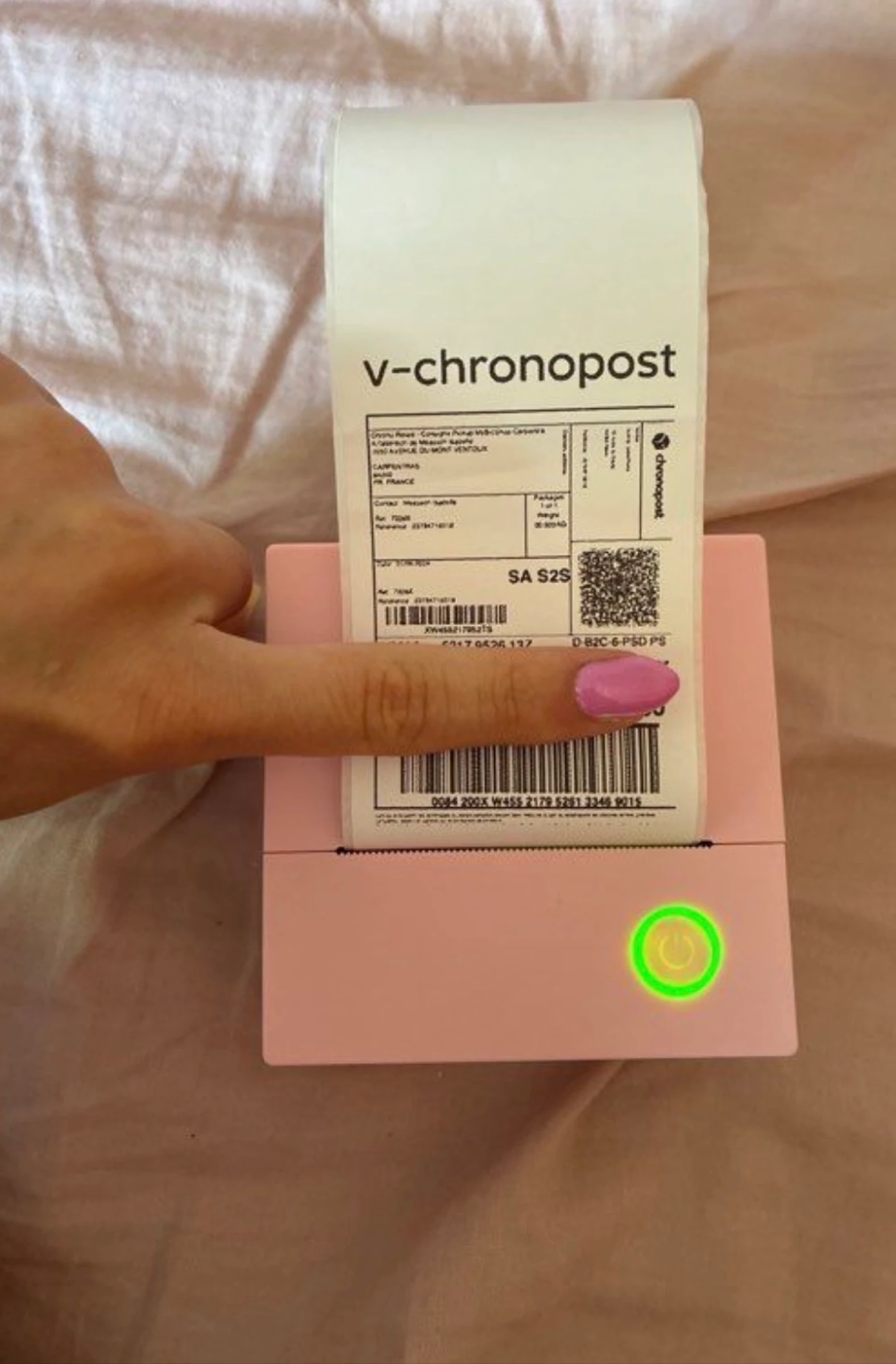 Mini imprimante thermique Bluetooth rose PM290C
